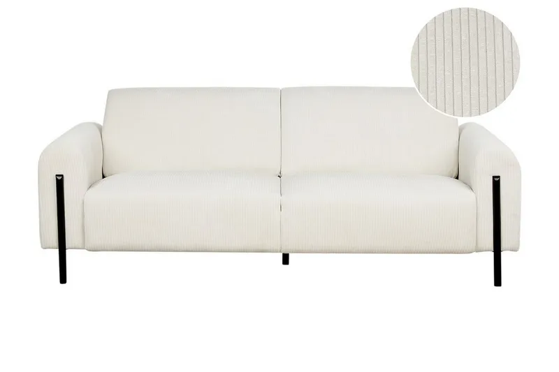 Christa Sofa 3-personers - Hvid/Sort - Møbler - Sofaer - 3 personers sofa