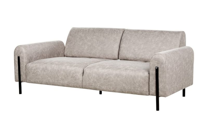 Christa Sofa 3-personers - Grå/Sort - Møbler - Sofaer - Lædersofaer