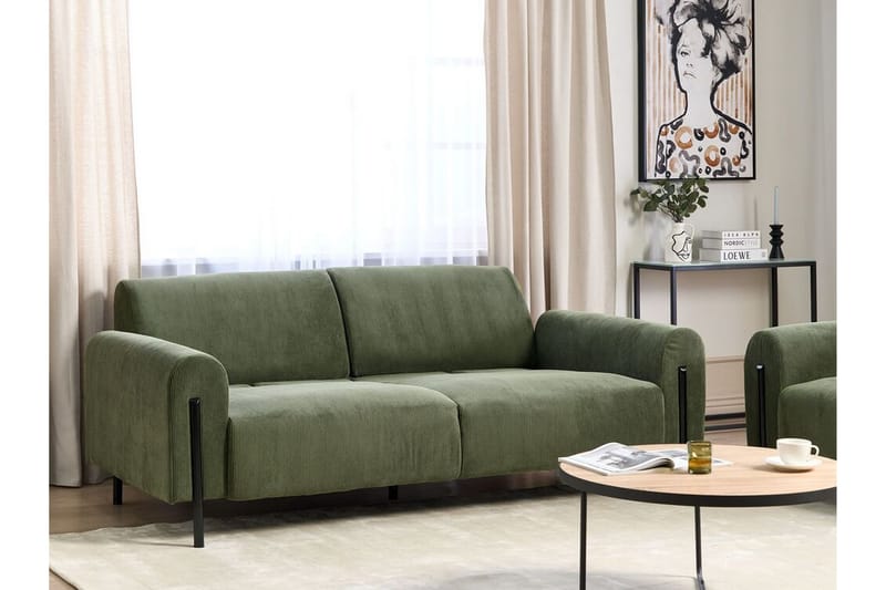 Christa Sofa 3-personers - Grøn/Sort - Møbler - Sofaer - 3 personers sofa