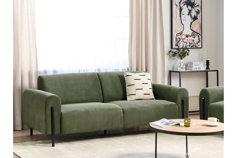 Christa Sofa 3-personers - Grøn/Sort - Møbler - Sofaer - 3 personers sofa