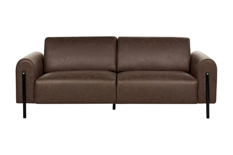 Christa Sofa 3-personers - Brun/Sort - Møbler - Sofaer - Lædersofaer