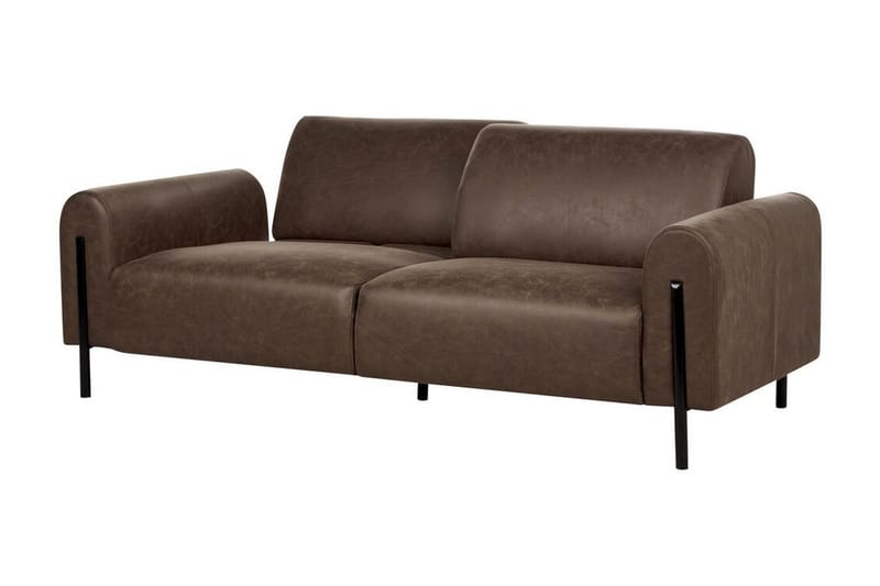 Christa Sofa 3-personers - Brun/Sort - Møbler - Sofaer - Lædersofaer