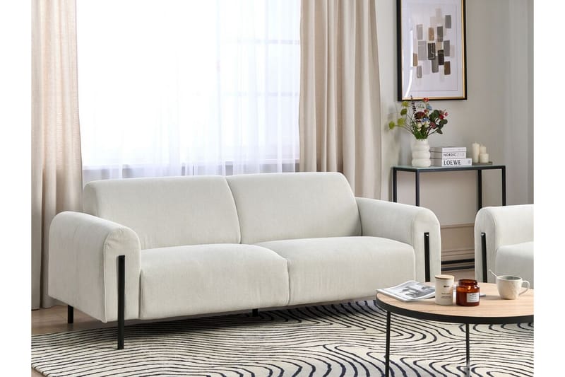 Christa Sofa 3-personers - Hvid/Sort - Møbler - Sofaer - 3 personers sofa