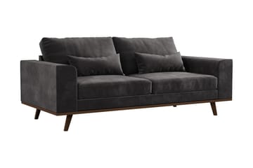 Copenhagen 2-personers Fløjlssofa - Mørkegrå - Møbler - Sofaer - 2 personers sofa