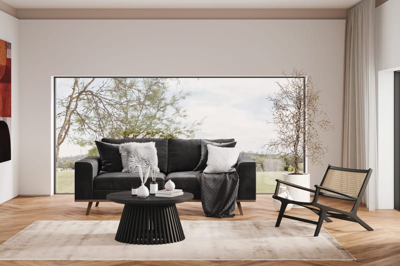 Copenhagen 2-personers Fløjlssofa - Mørkegrå - Møbler - Sofaer - 2 personers sofa