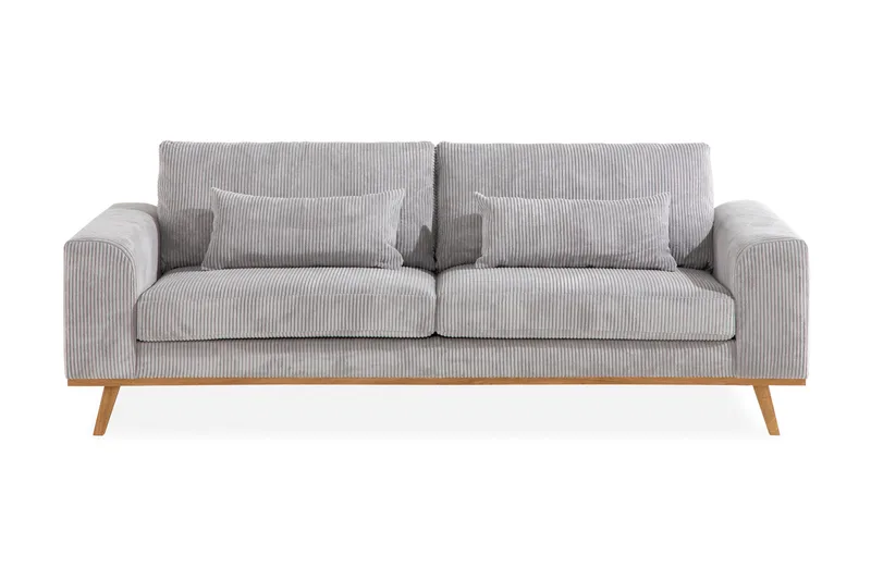 Copenhagen 3-personers Manchestersofa, Lysegrå