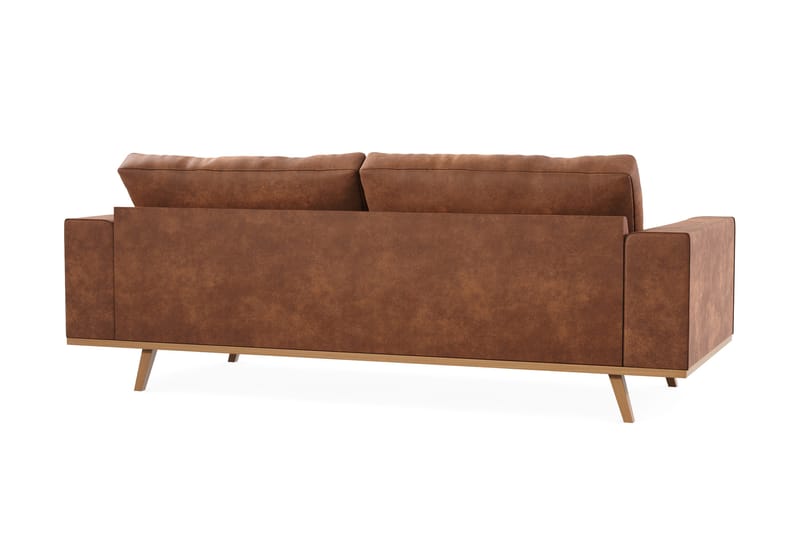 Copenhagen 3-personers Sofa i Kunstlæder - Brun - Møbler - Sofaer - Lædersofaer