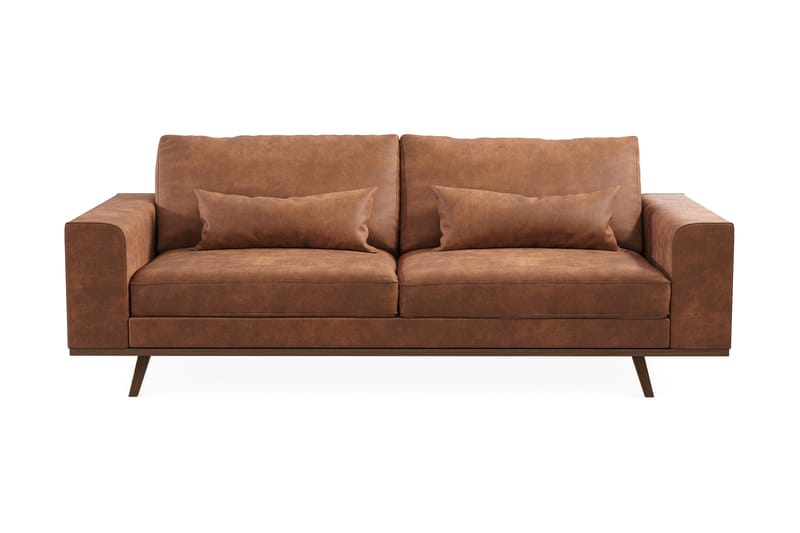Copenhagen 3-personers Sofa i Kunstlæder, Brun