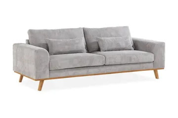 Copenhagen 3-personers Manchestersofa - Lysegrå - Møbler - Sofaer - 3 personers sofa