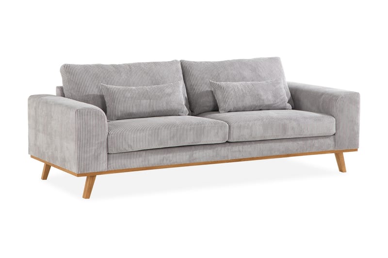 Copenhagen 3-personers Manchestersofa - Lysegrå - Møbler - Sofaer - 3 personers sofa