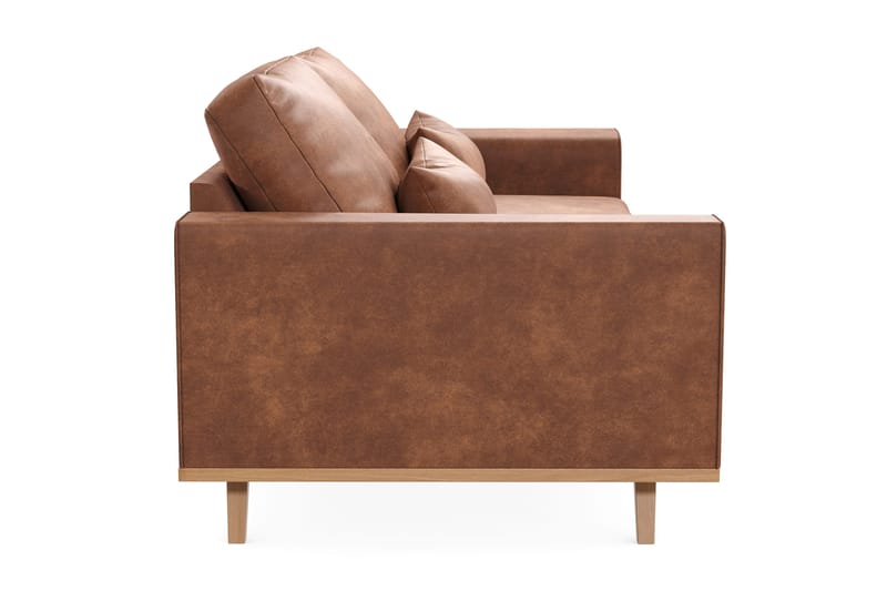 Copenhagen 3-personers Sofa i Kunstlæder - Brun - Møbler - Sofaer - Lædersofaer