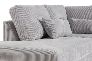 Copenhagen 5-personers Højrevendt U-formet Sofa med Divan og Chaiselong i Manchester - Lysegrå - Møbler - Sofaer - U Sofa