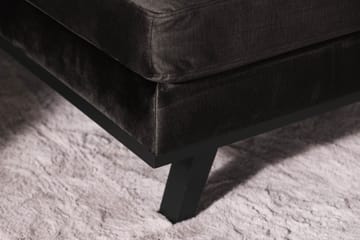 Copenhagen 5-personers Højrevendt U-formet Sofa med Divan og Chaiselong i Fløjl - Mørkegrå - Møbler - Sofaer - Velour sofaer
