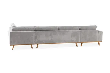 Copenhagen 5-personers Højrevendt U-formet Sofa med Divan og Chaiselong i Manchester - Lysegrå - Møbler - Sofaer - U Sofa
