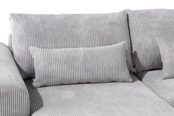 Copenhagen 5-personers Højrevendt U-formet Sofa med Divan og Chaiselong i Manchester - Lysegrå - Møbler - Sofaer - U Sofa