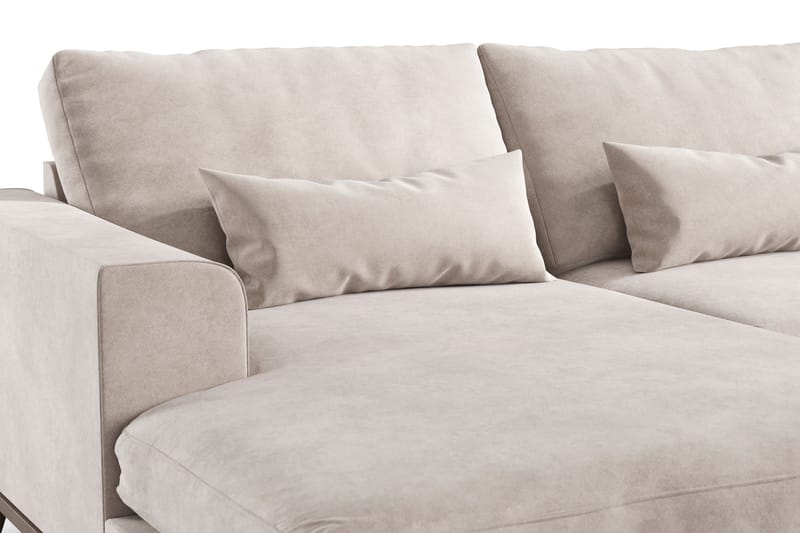 Copenhagen 5-personers Højrevendt U-formet Large Sofa med Divan og Chaiselong i Fløjl - Beige - Møbler - Sofaer - U Sofa