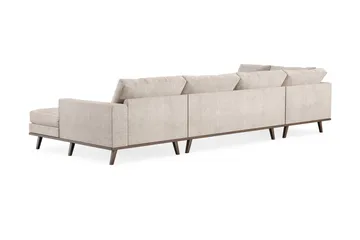 Copenhagen 5-personers Venstrevendt U-formet Large Sofa med Divan og Chaiselong i Chenille - Grå / Beige - Møbler - Sofaer - U Sofa