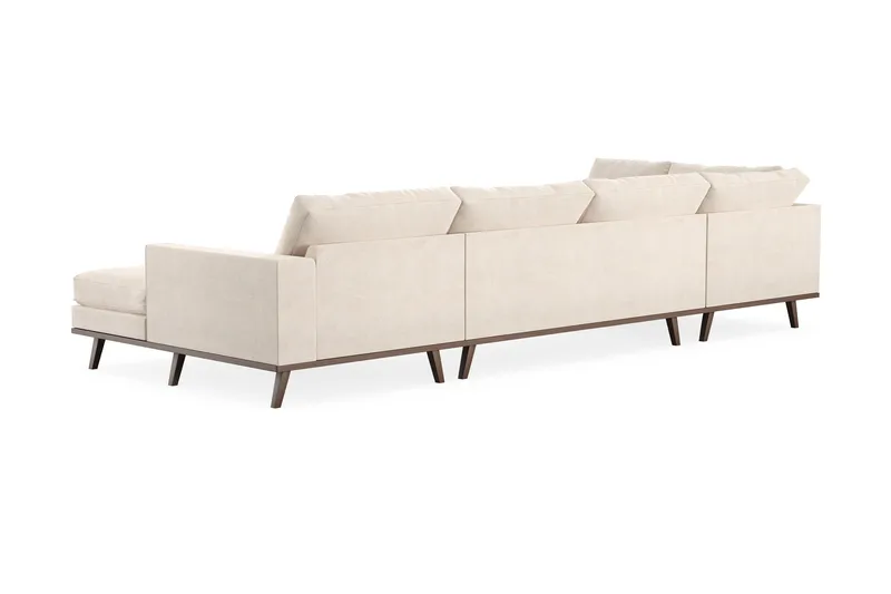 Copenhagen 5-personers Venstrevendt U-formet Large Sofa med Divan og Chaiselong i Chenille - Beige - Møbler - Sofaer - U Sofa