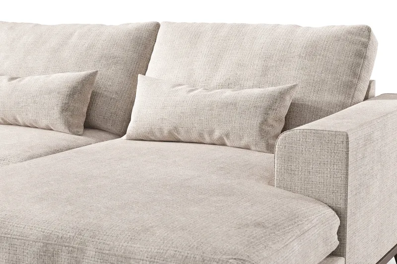 Copenhagen 5-personers Venstrevendt U-formet Large Sofa med Divan og Chaiselong i Chenille - Grå / Beige - Møbler - Sofaer - U Sofa