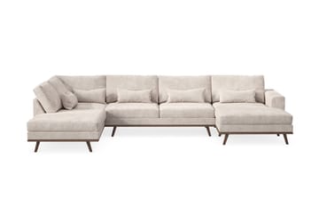 Copenhagen 5-personers Venstrevendt U-formet Large Sofa med Divan og Chaiselong i Chenille