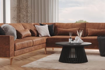 Copenhagen 6-personers L-formet Hjørnesofa i Kunstlæder - Brun - Møbler - Sofaer - Hjørnesofa