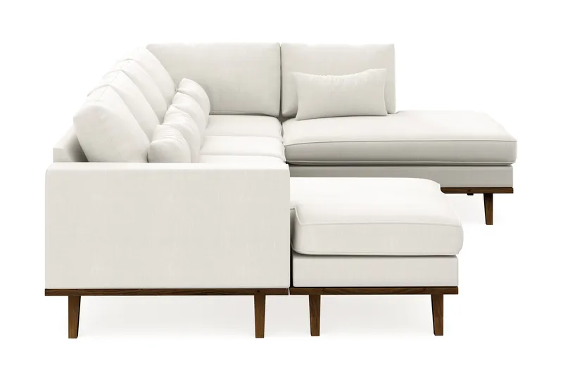 Copenhagen Compact 4-personers Højrevendt U-formet Large Sofa med Divan og Chaiselong i Stof - Lysegrå - Møbler - Sofaer - U Sofa