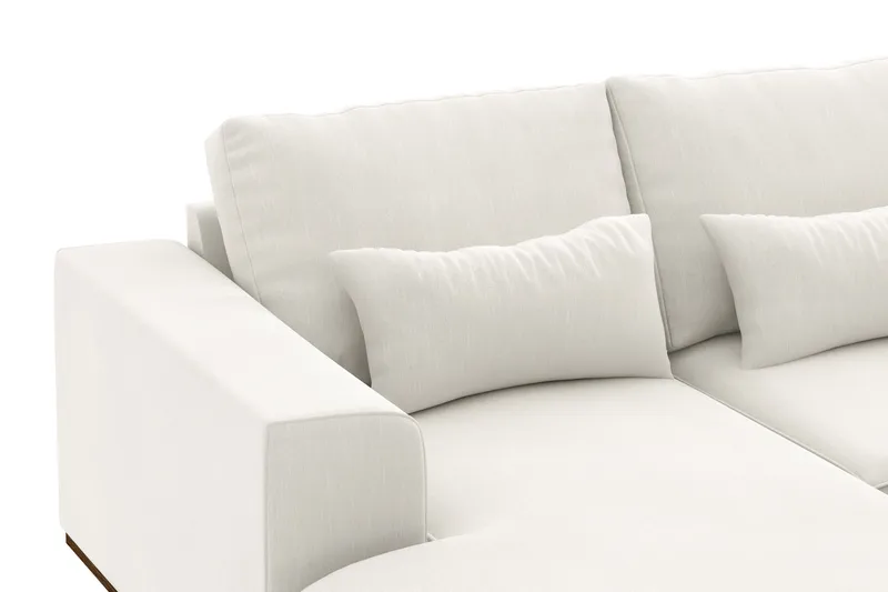 Copenhagen Compact 4-personers Højrevendt U-formet Large Sofa med Divan og Chaiselong i Stof - Lysegrå - Møbler - Sofaer - U Sofa