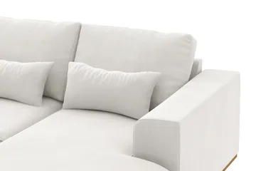 Copenhagen Compact 4-personers Venstrevendt U-formet Sofa med Divan og Chaiselong i Stof - Lysegrå - Møbler - Sofaer - U Sofa