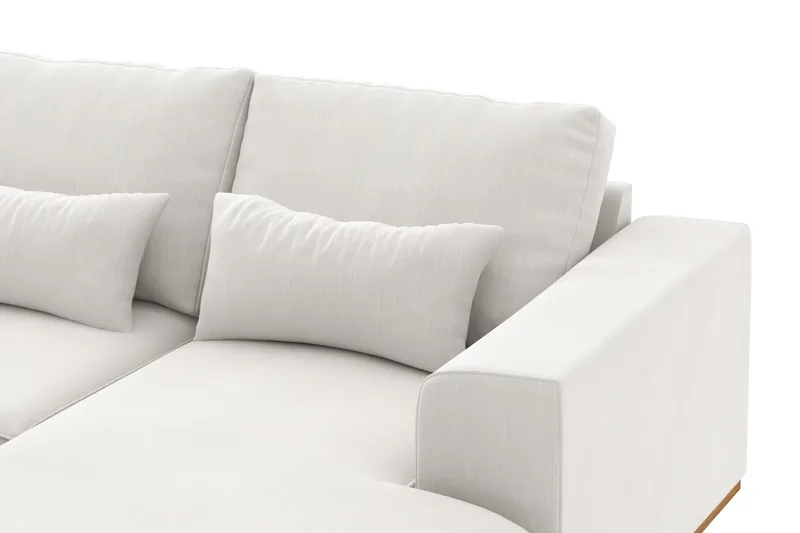 Copenhagen Compact 4-personers Venstrevendt U-formet Sofa med Divan og Chaiselong i Stof - Lysegrå - Møbler - Sofaer - U Sofa