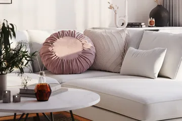 Copenhagen Compact 4-personers Venstrevendt U-formet Sofa med Divan og Chaiselong i Stof - Lysegrå - Møbler - Sofaer - U Sofa