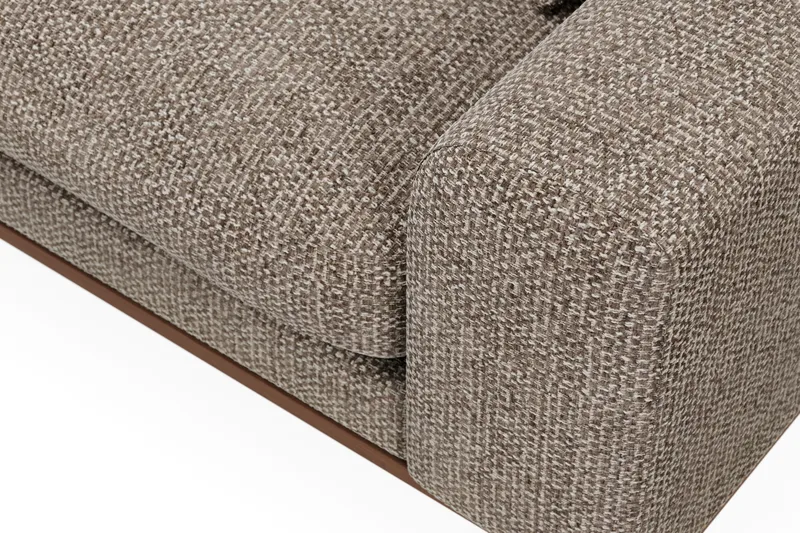 Copenhagen Premium 4-seters Venstrevendt L-formet Dyp Sjeselongsofa i Chenille - Brun - Møbler - Sofaer - Sofa med chaiselong