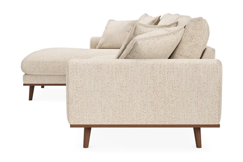 Copenhagen Premium 4-seters Venstrevendt L-formet Dyp Divansofa i Chenille - Beige - Møbler - Sofaer - Sofa med chaiselong