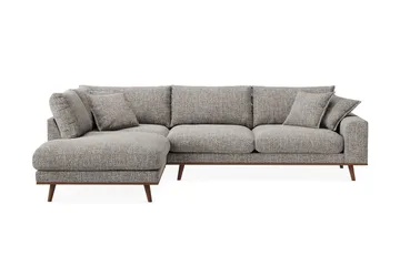 Copenhagen Premium 4-seters Venstrevendt L-formet Dyp Sjeselongsofa i Chenille