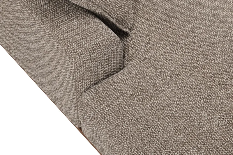 Copenhagen Premium 5-seters Høyrevendt U-formet Dyp Sofa med Divan og Sjeselong i Chenille - Brun - Møbler - Sofaer - U Sofa