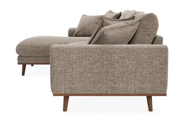 Copenhagen Premium 4-seters Venstrevendt L-formet Dyp Divansofa i Chenille - Brun - Møbler - Sofaer - Sofa med chaiselong