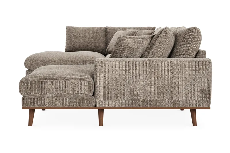 Copenhagen Premium 5-seters Venstrevendt U-formet Dyp Sofa med Divan og Sjeselong i Chenille - Brun - Møbler - Sofaer - U Sofa