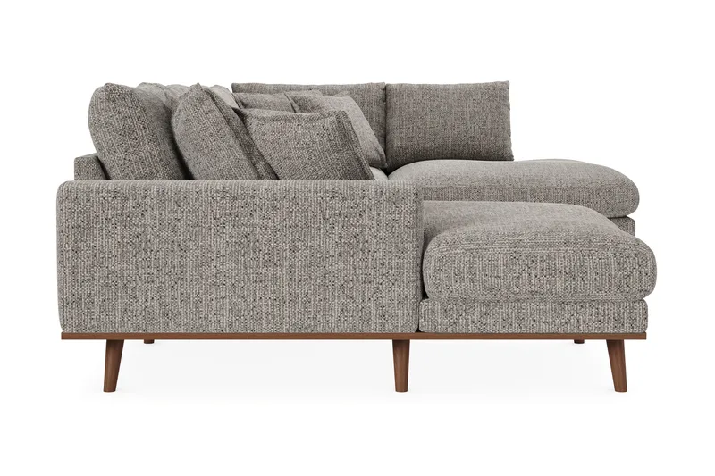 Copenhagen Premium 5-seters Høyrevendt U-formet Dyp Sofa med Divan og Sjeselong i Chenille - Grå - Møbler - Sofaer - U Sofa