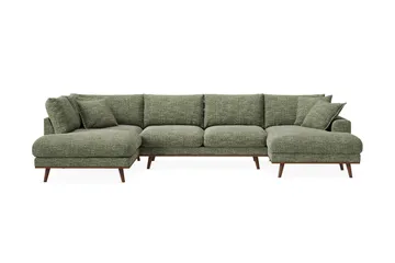 Copenhagen Premium 5-seters Venstrevendt U-formet Dyp Sofa med Divan og Sjeselong i Chenille