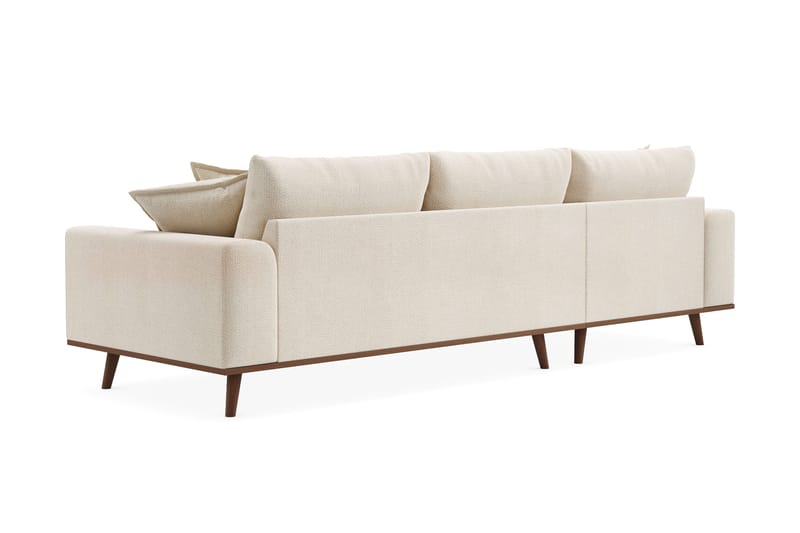 Copenhagen Premium 4-seters Venstrevendt L-formet Dyp Divansofa i Chenille - Lys beige - Møbler - Sofaer - Sofa med chaiselong