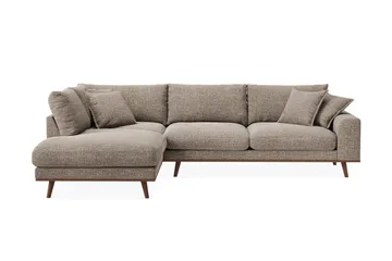 Copenhagen Premium 4-seters Venstrevendt L-formet Dyp Sjeselongsofa i Chenille