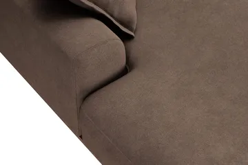 Copenhagen Premium 5-seters Høyrevendt U-formet Dyp Sofa med Divan og Sjeselong i Stof - Mørkebrun - Møbler - Sofaer - U Sofa