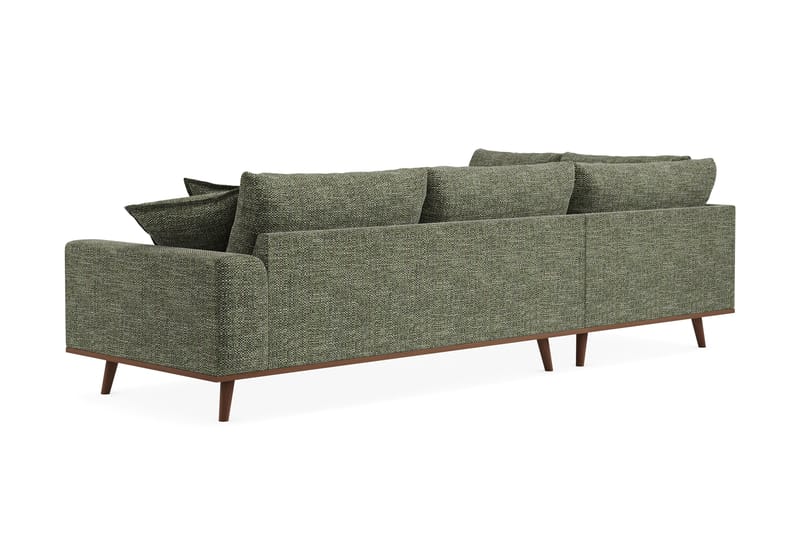 Copenhagen Premium 4-seters Venstrevendt L-formet Dyp Sjeselongsofa i Chenille - Grønn - Møbler - Sofaer - Sofa med chaiselong