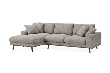 Copenhagen Premium 4-seters Venstrevendt L-formet Dyp Divansofa i Chenille - Grå - Møbler - Sofaer - Sofa med chaiselong
