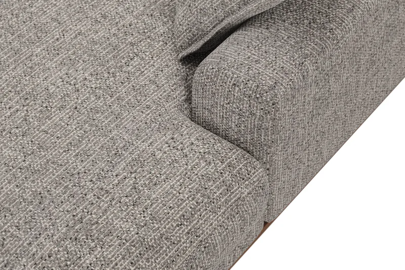 Copenhagen Premium 5-seters Venstrevendt U-formet Dyp Sofa med Divan og Sjeselong i Chenille - Grå - Møbler - Sofaer - U Sofa