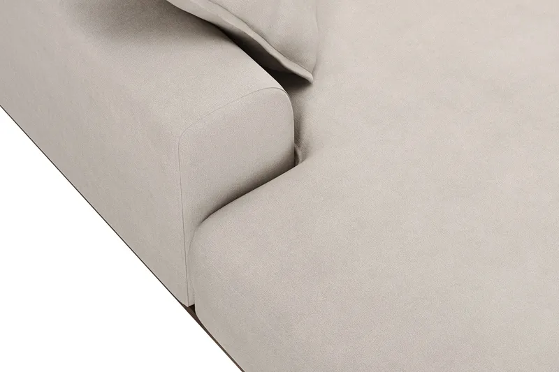 Copenhagen Premium 5-seters Høyrevendt U-formet Dyp Sofa med Divan og Sjeselong i Stof - Beige - Møbler - Sofaer - U Sofa
