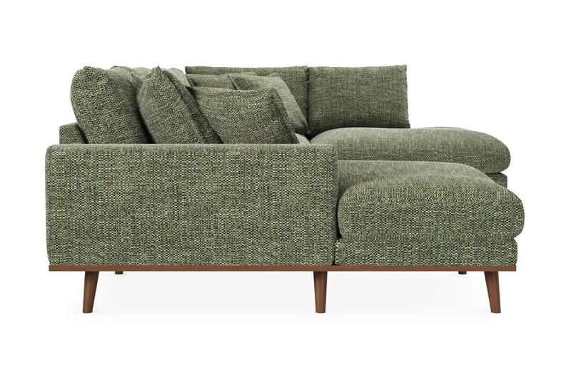 Copenhagen Premium 5-seters Høyrevendt U-formet Dyp Sofa med Divan og Sjeselong i Chenille - Grønn - Møbler - Sofaer - U Sofa