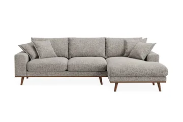 Copenhagen Premium 4-seters Høyrevendt L-formet Dyp Divansofa i Chenille