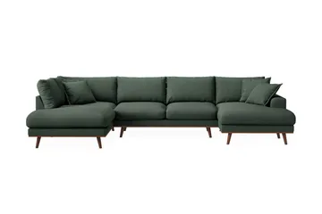 Copenhagen Premium 5-seters Venstrevendt U-formet Dyp Sofa med Divan og Sjeselong i Stof