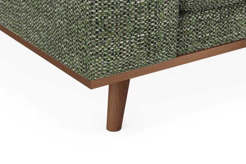 Copenhagen Premium 4-seters Høyrevendt L-formet Dyp Divansofa i Chenille - Grønn - Møbler - Sofaer - Sofa med chaiselong