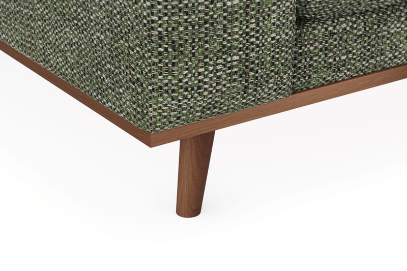 Copenhagen Premium 4-seters Høyrevendt L-formet Dyp Sjeselongsofa i Chenille - Grønn - Møbler - Sofaer - Sofa med chaiselong